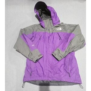 North Face Jacket Womens M Purple Full Zip Goretex Hooded Lightweight Outdoors